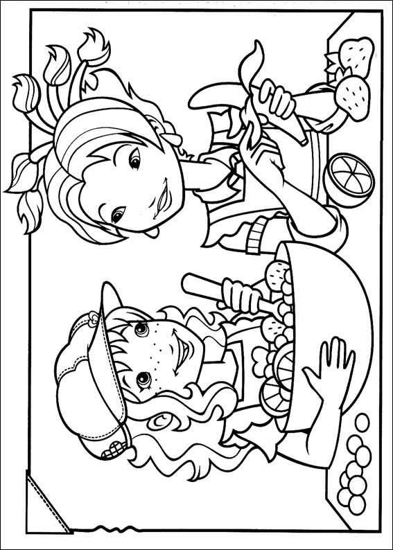 Plansa de colorat cu Holly Hobbie 35 29